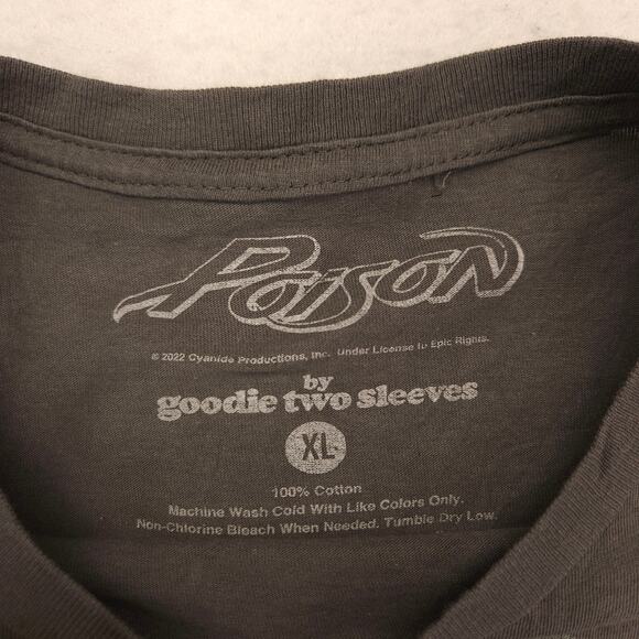 Poison Band Short Sleeve Casual Crew Neck Graphic T Shirt Mens Size XL Gray - Picture 3 of 9